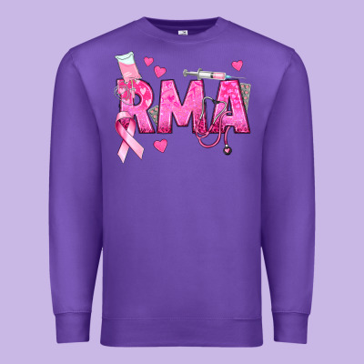 Breast Cancer Rma Registered Medical Assistant Premium Sweatshirt Designed By Texasbilliewilder