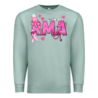 Seafoam breast cancer rma registered medical assistant Premium Sweatshirt - texasbilliewilder
