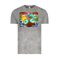 Cloud Rock coconut drink with sunglasses Vintage Tee - Jasminsmagicworld