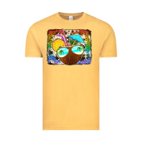 Vintage Mustard coconut drink with sunglasses Vintage Tee - Jasminsmagicworld