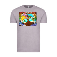 Vintage Zinc coconut drink with sunglasses Vintage Tee - Jasminsmagicworld