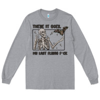 Heather Grey there it goes my last flying fck Long Sleeve Tee - MaliasSmallBusiness