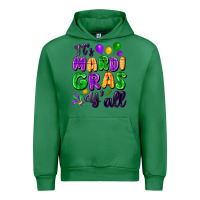 Emerald It's Mardi Gras y'all Urban Hoodie - FaDigitalArtStudio