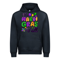 Navy It's Mardi Gras y'all Urban Hoodie - FaDigitalArtStudio