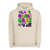 Pigment French Oak It's Mardi Gras y'all Urban Hoodie - FaDigitalArtStudio