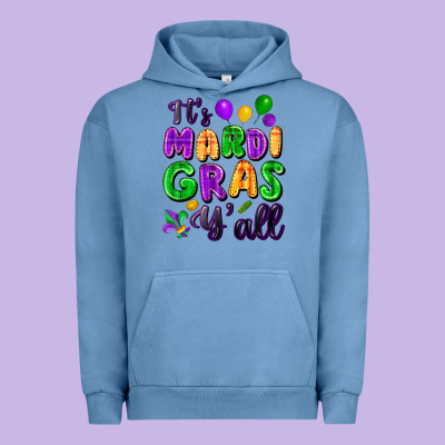 It's Mardi Gras Y'all Urban Hoodie Designed By Fadigitalartstudio