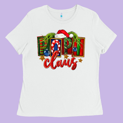 Christmas Popi Claus Ladies Tee Designed By Fadigitalartstudio