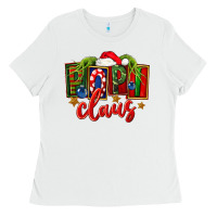White Christmas popi claus Ladies Tee - FaDigitalArtStudio