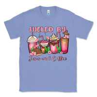 Colony Blue fueled by jesus and coffee Classic Tee - MaliasSmallBusiness