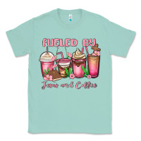 Seafoam fueled by jesus and coffee Classic Tee - MaliasSmallBusiness