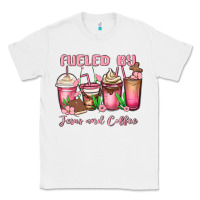 White fueled by jesus and coffee Classic Tee - MaliasSmallBusiness