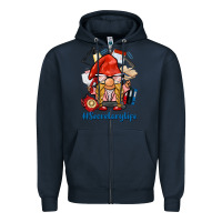 Navy secretary life gnome Zipper Hoodie - BarkalooDesign