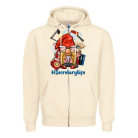 Sandshell secretary life gnome Zipper Hoodie - BarkalooDesign