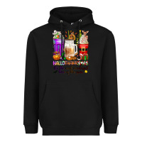 Black Hallothanksmas coffee cups Heavyweight Hoodie - texasbilliewilder