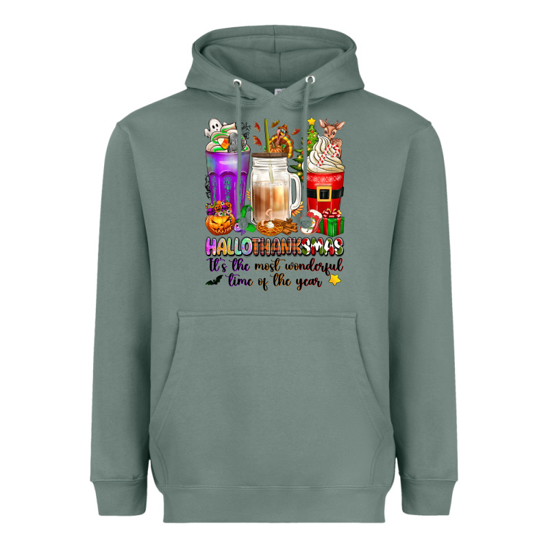 Hallothanksmas Coffee Cups Heavyweight Hoodie by texasbilliewilder | Teevron