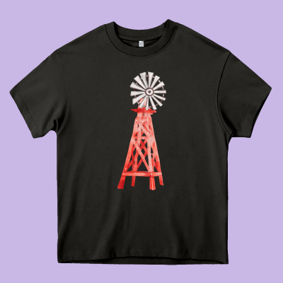 Windmill Fa Element Heavy Core Tee Designed By Fadigitalartstudio