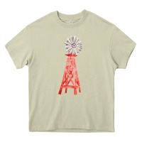Mossy windmill fa element Heavy Core Tee - FaDigitalArtStudio