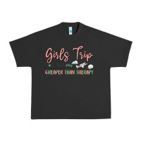 Pigment Black girls trip cheaper than therapy Urban Heavy Tee - MaliasSmallBusiness