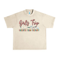 Sandshell girls trip cheaper than therapy Urban Heavy Tee - MaliasSmallBusiness
