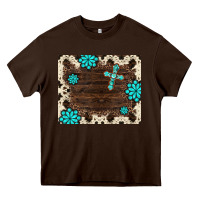 Chocolate Brown gemstone cross mousepad Heavy Core Tee - BarkalooDesign