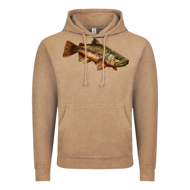 Brown Trout Vintage Hoodie by LillyAllenDesigns | Teevron