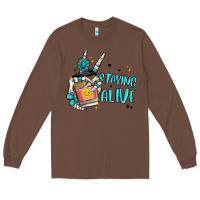 Chestnut staying alive Long Sleeve Tee - MaliasSmallBusiness