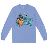 Colony Blue staying alive Long Sleeve Tee - MaliasSmallBusiness