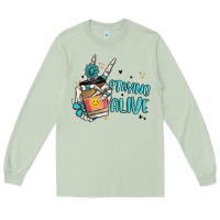 Matcha staying alive Long Sleeve Tee - MaliasSmallBusiness