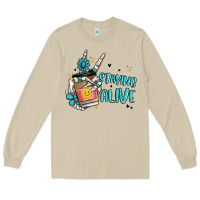 Mushroom staying alive Long Sleeve Tee - MaliasSmallBusiness