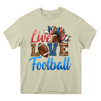 Mossy live love american football Heavy Core Tee - HRA Design Shop