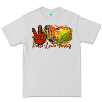 Dove Grey peace love tennis Premium Tee - RacoonDesign