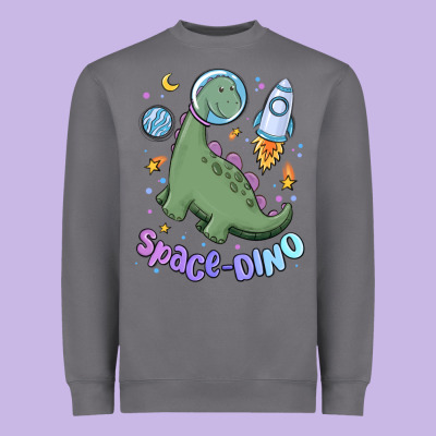 Space Dino Heavyweight Sweatshirt Designed By Maliassmallbusiness