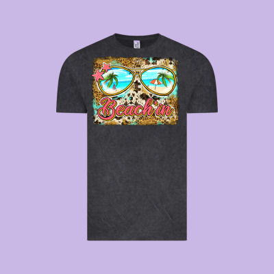 Beach'in Sunglasses Vintage Tee Designed By Jasminsmagicworld