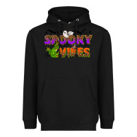 Black Spooky vibes Heavyweight Hoodie - NancyCooperArtShop