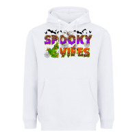 White Spooky vibes Heavyweight Hoodie - NancyCooperArtShop