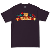 Plum valentines vibes with gifts and bear Premium Tee - AdoDesignShop
