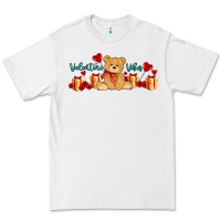 White valentines vibes with gifts and bear Premium Tee - AdoDesignShop