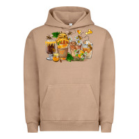 Pigment Burro Honey Bee Coffee Cups Urban Hoodie - FaDigitalArtStudio