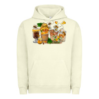 Pigment Pistachio Honey Bee Coffee Cups Urban Hoodie - FaDigitalArtStudio