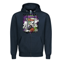 Navy halloween vibes Zipper Hoodie - BarkalooDesign