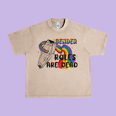 Gender Roles Are Dead Urban Heavy Tee Designed By Maliassmallbusiness
