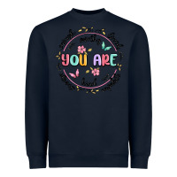 Navy you are enough Heavyweight Sweatshirt - MaliasSmallBusiness