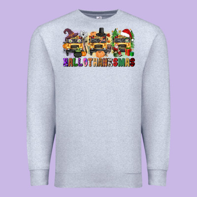 Hallothanksmas Premium Sweatshirt Designed By Texasbilliewilder