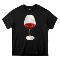 Black wine glass fa element Heavy Core Tee - FaDigitalArtStudio