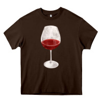 Chocolate Brown wine glass fa element Heavy Core Tee - FaDigitalArtStudio