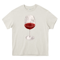 Cream wine glass fa element Heavy Core Tee - FaDigitalArtStudio