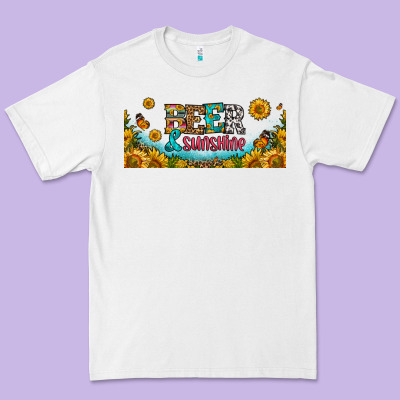 Beer And Sunshine 16oz Libbey Cup Premium Tee Designed By Hra Design Shop