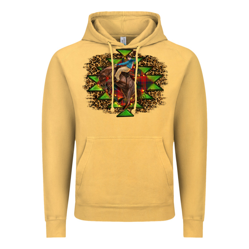 Western Christmas Rodeo Distressed Vintage Hoodie by RanaPortraitStore | Teevron