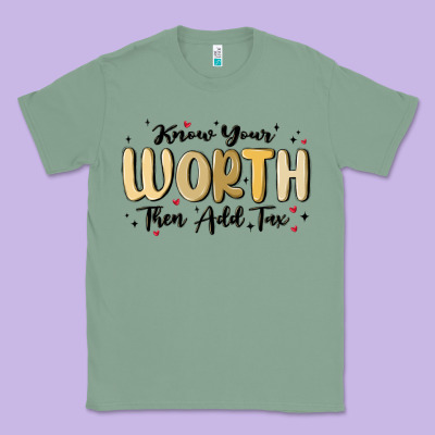 Know Your Worth Classic Tee Designed By Maliassmallbusiness