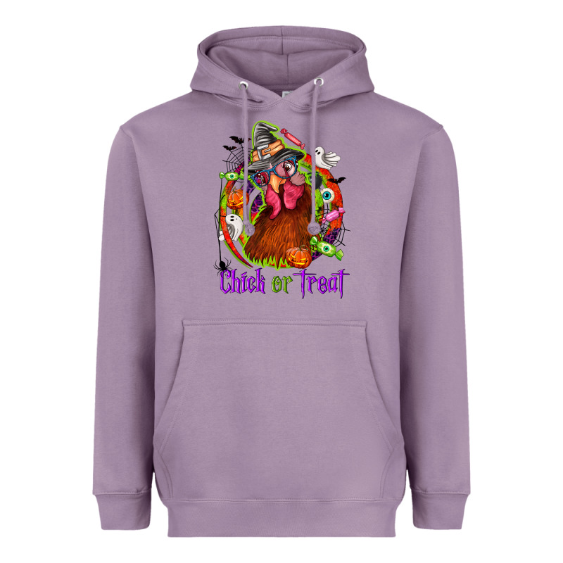 Chick Or Treat Halloween Heavyweight Hoodie by NancyCooperArtShop | Teevron